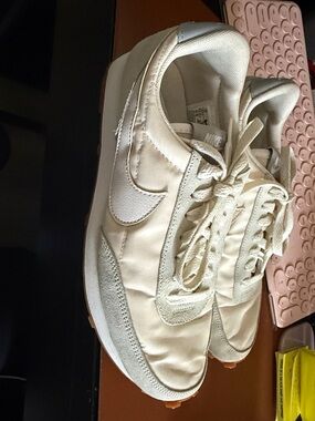 Nike Women's Cream and White Retro Runner Sneakers